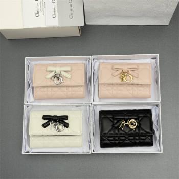 迪奥香港官网 S2607 Lady Dior Glycine 钱包卡包S2067