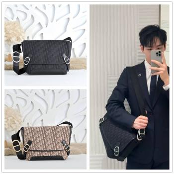 迪奥美国官网 1DBME214 中号 Dior Jett 翻盖信使包
